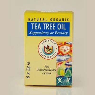 Tea Tree Oil Suppository or Pessary (6x2g)