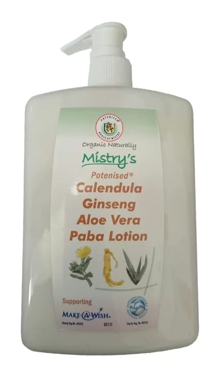 Mistry's Potenised® Calendula Ginseng Aloe Vera Paba Lotion (500ml)